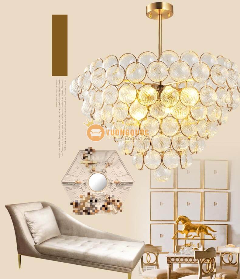 Đèn chùm thủy tinh trang trí đẹp abr127-1